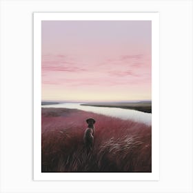 Dog In The Grass Art Print