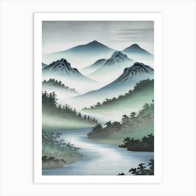 Japanese Landscape 3 Art Print