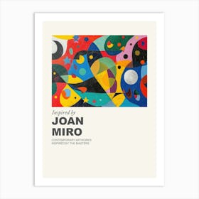 Museum Poster Inspired By Joan Miro 4 Art Print