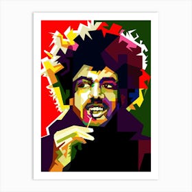 Jimi Hendrix Woodstock Moment Of Rock Art Wpap Art Print