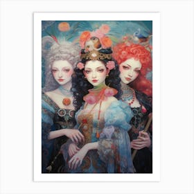 The Muses Mythology Rococo Painting 4 Art Print