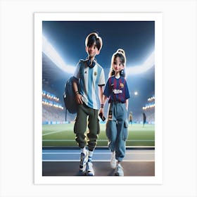 Soccer Lovers ❤️ canvas Art Print