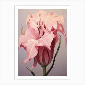 Floral Illustration Gloriosa Lily 2 Art Print