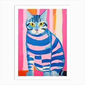 Striped Cat 10 Art Print