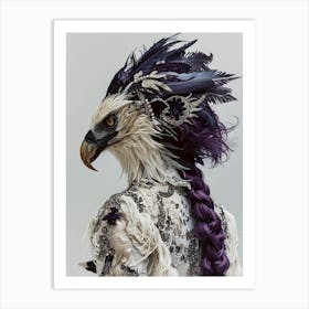 Eagle in woman's body Art Print