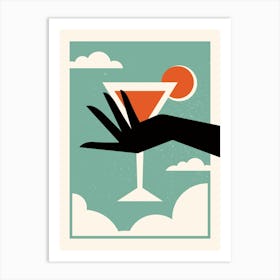 Martini, Cocktail print, Retro poster Art Print