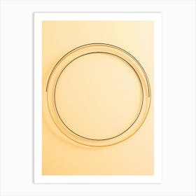 Oval Frame On Yellow Background 1 Art Print