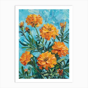 Orange Marigolds 1 Art Print