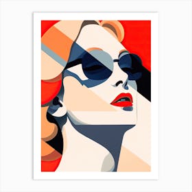 Nice, France, Bold Outlines 1 Art Print