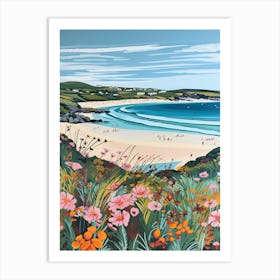 Crantock Beach, Cornwall, Matisse And Rousseau Style 1 Art Print