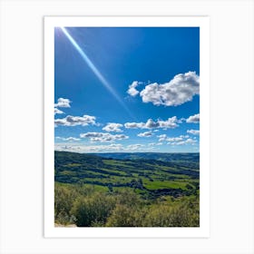 View From The Top Of A Hill Art Print