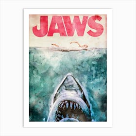 Shark Scary Jaws Movie Art Print