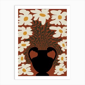 Bold Floral And Pottery Art Print