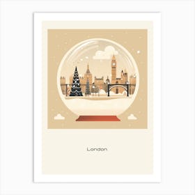 London United Kingdom 3 Snowglobe Poster Art Print