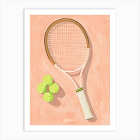 Tennis Vintage Racket Art Print