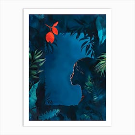 Portrait Of A Woman In The Jungle 1 Art Print