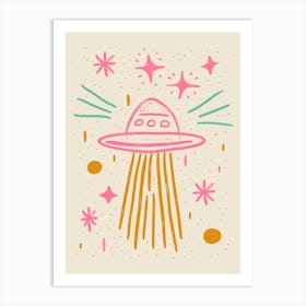 Pastel UFO Art Print