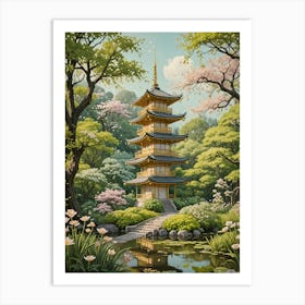 Japanese Pagoda no1 Art Print