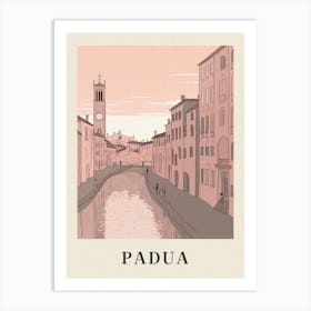 Padua Vintage Pink Italy Poster Art Print