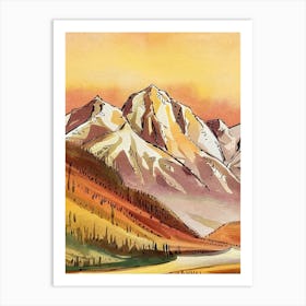 Saskatchewan Mountains Art Print