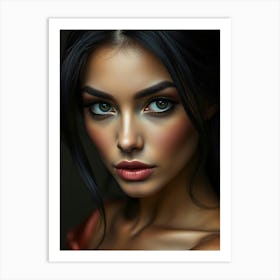 Portrait Of A Beautiful Woman 1 Art Print