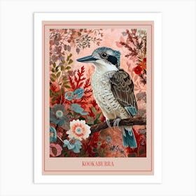 Floral Animal Painting Kookaburra 1 Poster Art Print