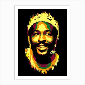 Marvin Gaye Soul Music SInger in Pop Art Illustration Art Print