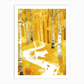 Birch Forest In Autumn Art Print