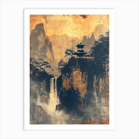 Antique Chinese Landscape Painting 5 Art Print