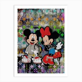 Mickey And Minnie Mouse Moschino Art Print