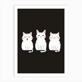 Kawaii Cats Art Print