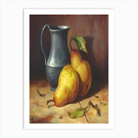 Pears And Pitcher Art Print