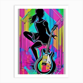 Girl With A Guitar Art Print