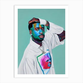 Gucci Mane Colourful Illustration Art Print