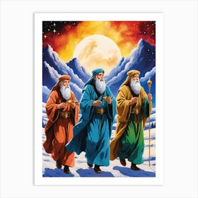 Three Wise Men Christmas Art Print