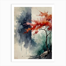 Watercolor Of A Tree 3 Art Print