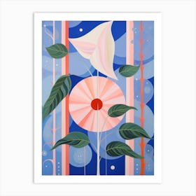 Moonflower 1 Hilma Af Klint Inspired Pastel Flower Painting Art Print