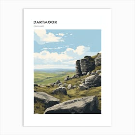 Dartmoor National Park England 2 Hiking Trail Landscape Poster Art Print