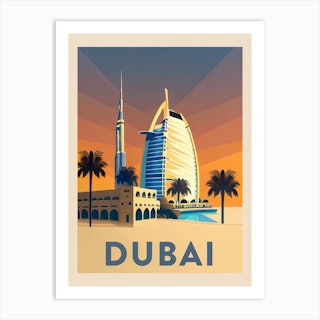 Dubai Travel Poster Art Print