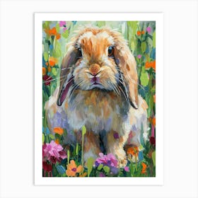 English Lop Rabbit Painting 3 Art Print