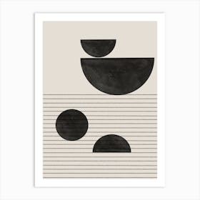 Abstract Shapes, Woodblock Art Print