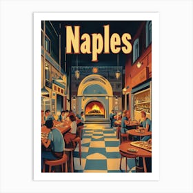 Aihrgdesign A 1970s Inspired Travel Poster For Naples Depicti 2d97b2cf C466 44d7 B310 3d6071bd0651 0 Art Print