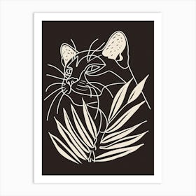 Bengal Cat Minimalist Illustration 4 Art Print