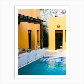 Yellow Pool House Art Print