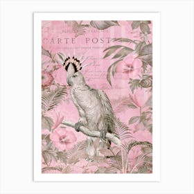 Cockatoo Paradise Pink Art Print