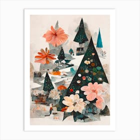 Pine Tree Village Art Print