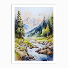 mountain forest landscape.usa 1 Art Print