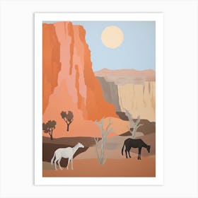 Kyzylkum Desert   Asia (Kazakhstan And Uzbekistan), Contemporary Abstract Illustration 2 Art Print