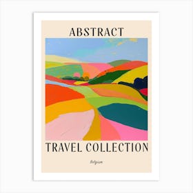 Abstract Travel Collection Poster Belgium 2 Art Print