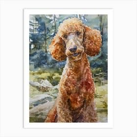 Poodle Watercolor Painting 2 Art Print